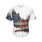 Eagle American Flag Print Men's Baseball Jersey