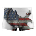 Eagle American Flag Print Men's Boxer Briefs