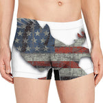 Eagle American Flag Print Men's Boxer Briefs