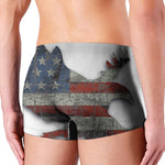 Eagle American Flag Print Men's Boxer Briefs