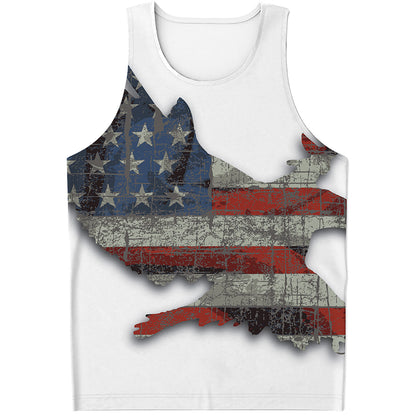 Eagle American Flag Print Men's Tank Top