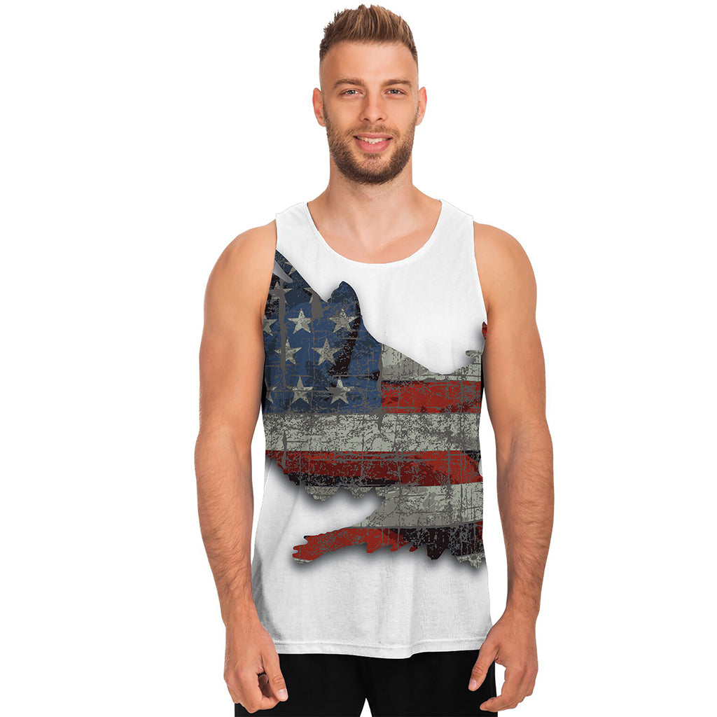 Eagle American Flag Print Men's Tank Top