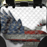 Eagle American Flag Print Pet Car Back Seat Cover