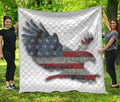 Eagle American Flag Print Quilt