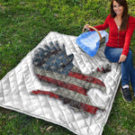 Eagle American Flag Print Quilt
