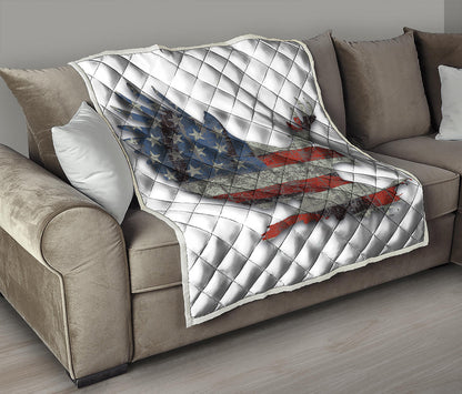 Eagle American Flag Print Quilt