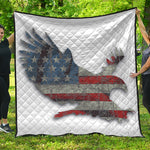 Eagle American Flag Print Quilt