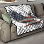 Eagle American Flag Print Quilt