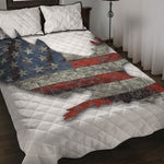 Eagle American Flag Print Quilt Bed Set