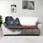 Eagle American Flag Print Sofa Cover