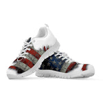 Eagle American Flag Print White Sneakers
