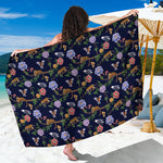 Eagle And Jaguar Pattern Print Beach Sarong Wrap
