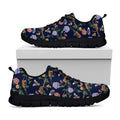 Eagle And Jaguar Pattern Print Black Running Shoes