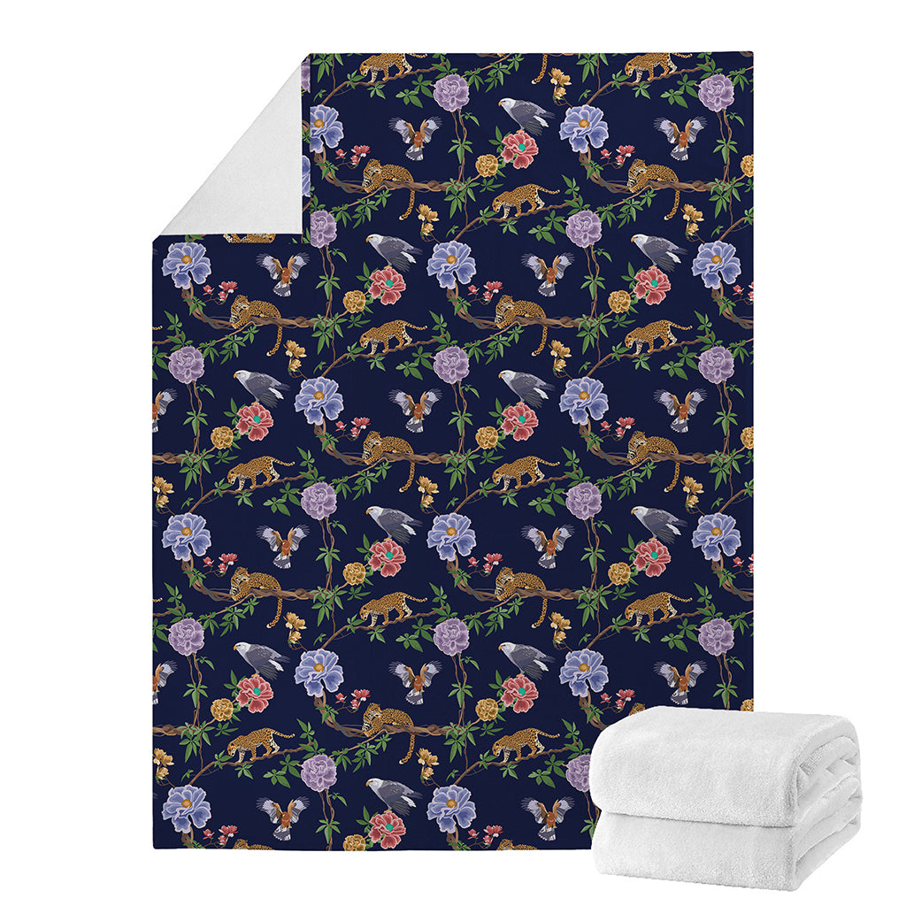 Eagle And Jaguar Pattern Print Blanket