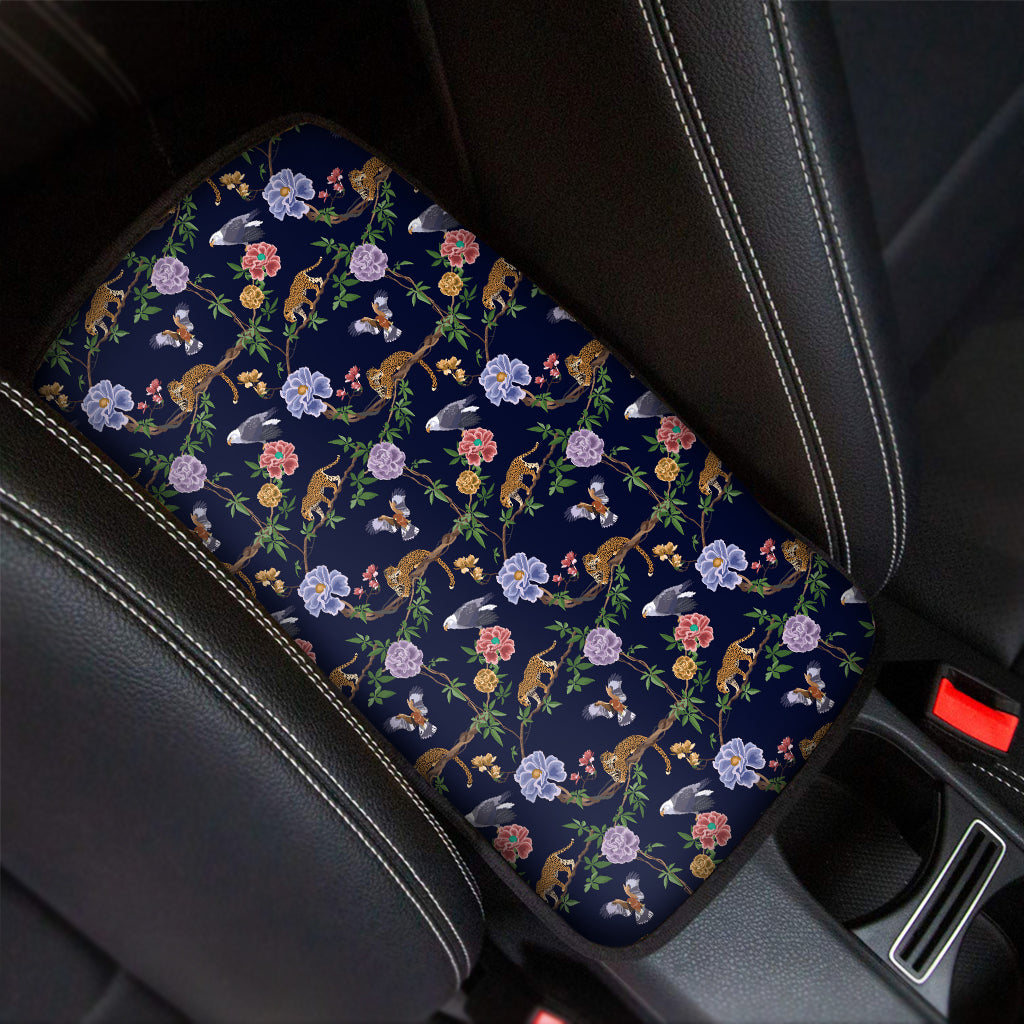 Eagle And Jaguar Pattern Print Car Center Console Cover