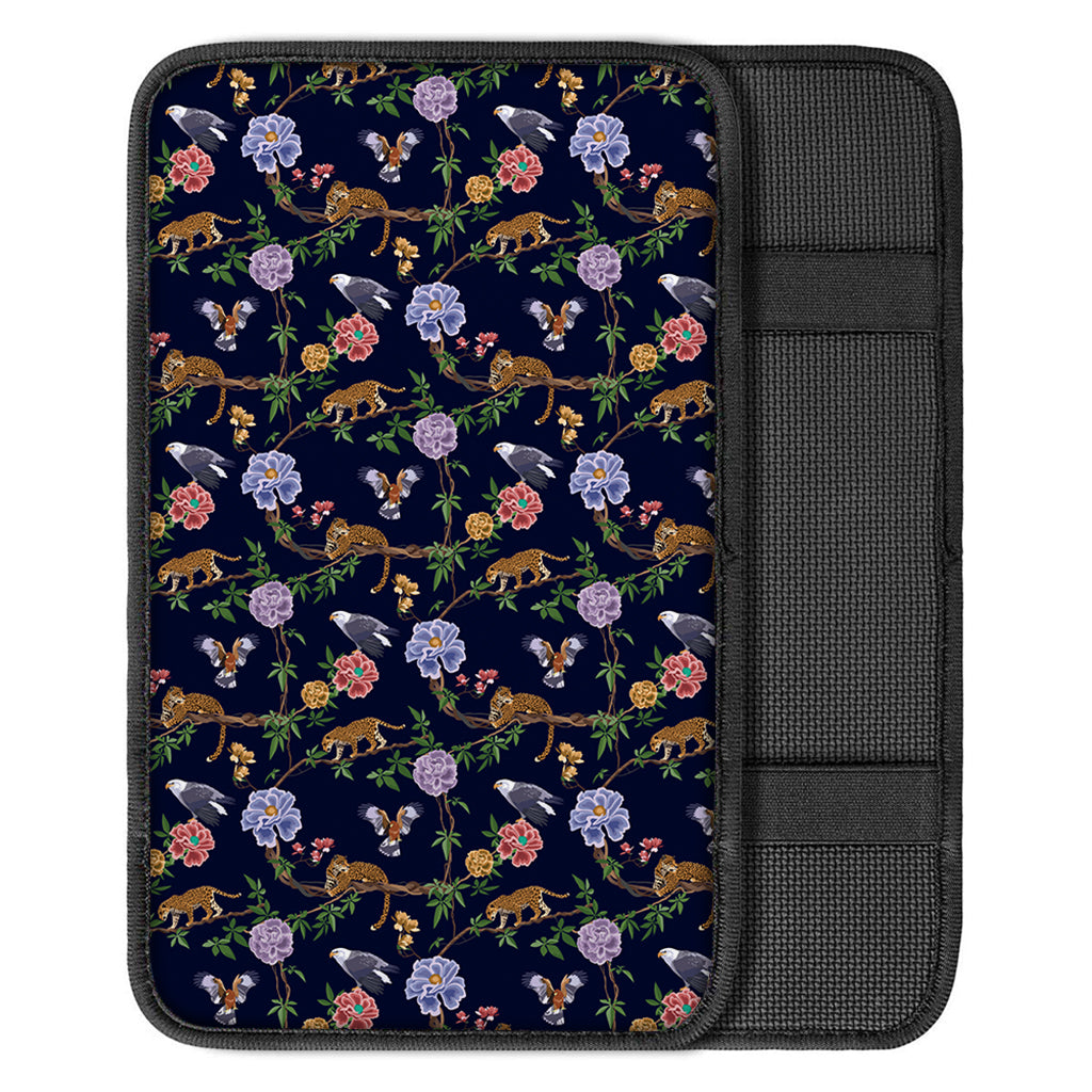 Eagle And Jaguar Pattern Print Car Center Console Cover
