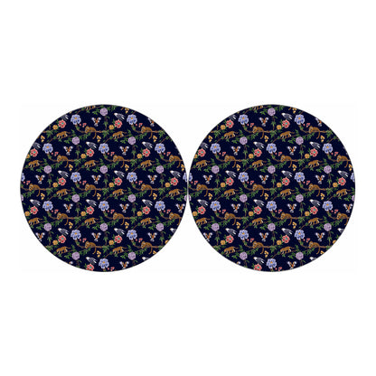 Eagle And Jaguar Pattern Print Car Coasters