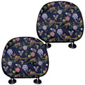 Eagle And Jaguar Pattern Print Car Headrest Covers
