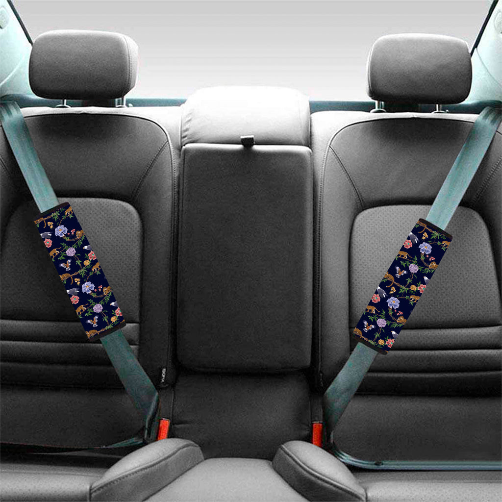 Eagle And Jaguar Pattern Print Car Seat Belt Covers
