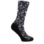 Eagle And Jaguar Pattern Print Crew Socks