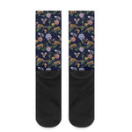 Eagle And Jaguar Pattern Print Crew Socks