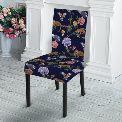 Eagle And Jaguar Pattern Print Dining Chair Slipcover