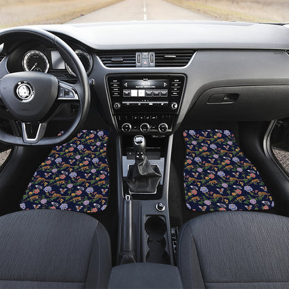 Eagle And Jaguar Pattern Print Front and Back Car Floor Mats