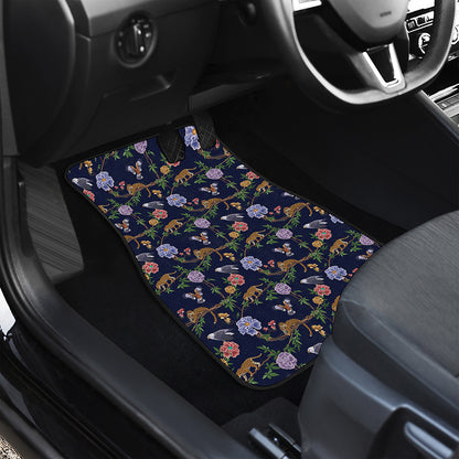 Eagle And Jaguar Pattern Print Front Car Floor Mats