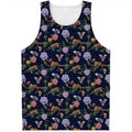 Eagle And Jaguar Pattern Print Men's Tank Top