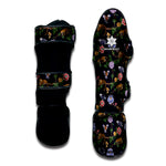 Eagle And Jaguar Pattern Print Muay Thai Shin Guard