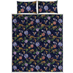 Eagle And Jaguar Pattern Print Quilt Bed Set