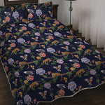 Eagle And Jaguar Pattern Print Quilt Bed Set