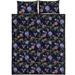 Eagle And Jaguar Pattern Print Quilt Bed Set