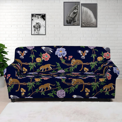 Eagle And Jaguar Pattern Print Sofa Cover