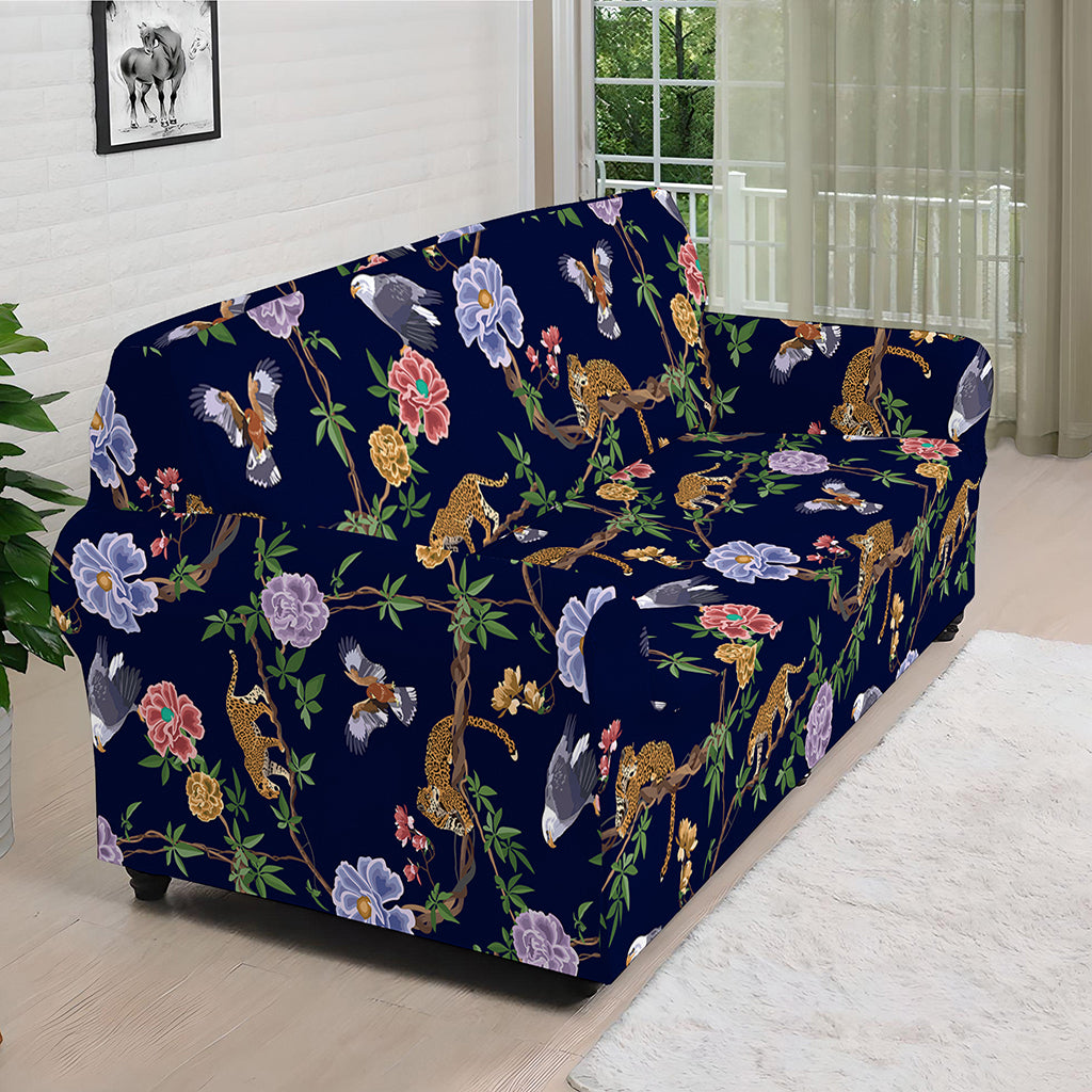 Eagle And Jaguar Pattern Print Sofa Cover