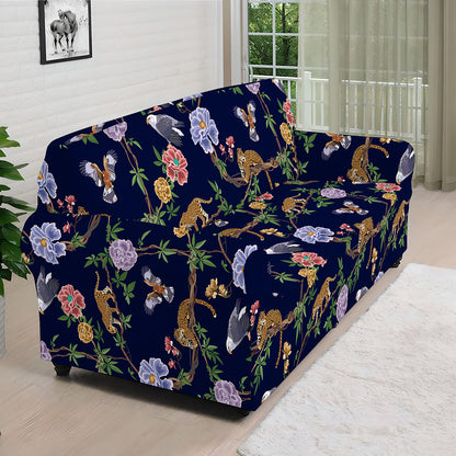 Eagle And Jaguar Pattern Print Sofa Cover