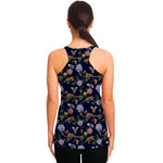 Eagle And Jaguar Pattern Print Women's Racerback Tank Top