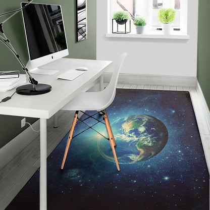 Earth And Space Print Area Rug