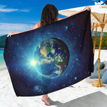Earth And Space Print Beach Sarong Wrap