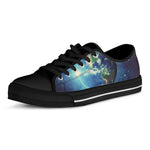 Earth And Space Print Black Low Top Shoes