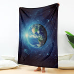 Earth And Space Print Blanket