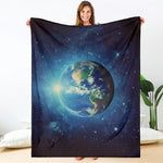 Earth And Space Print Blanket