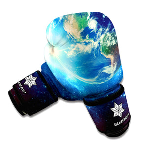 Earth And Space Print Boxing Gloves