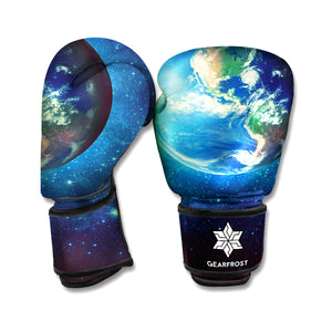 Earth And Space Print Boxing Gloves