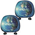 Earth And Space Print Car Headrest Covers