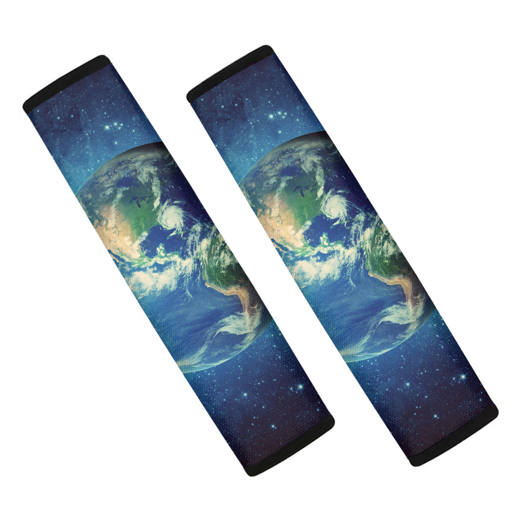 Earth And Space Print Car Seat Belt Covers