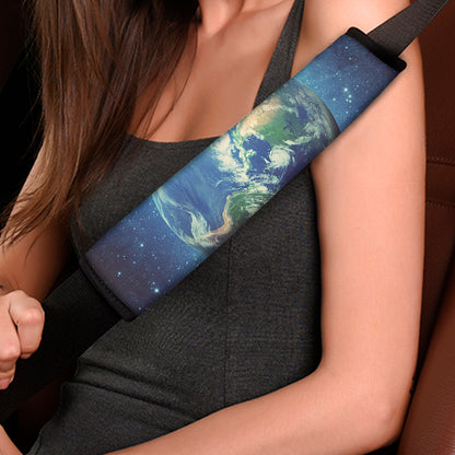 Earth And Space Print Car Seat Belt Covers