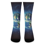 Earth And Space Print Crew Socks