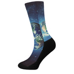 Earth And Space Print Crew Socks