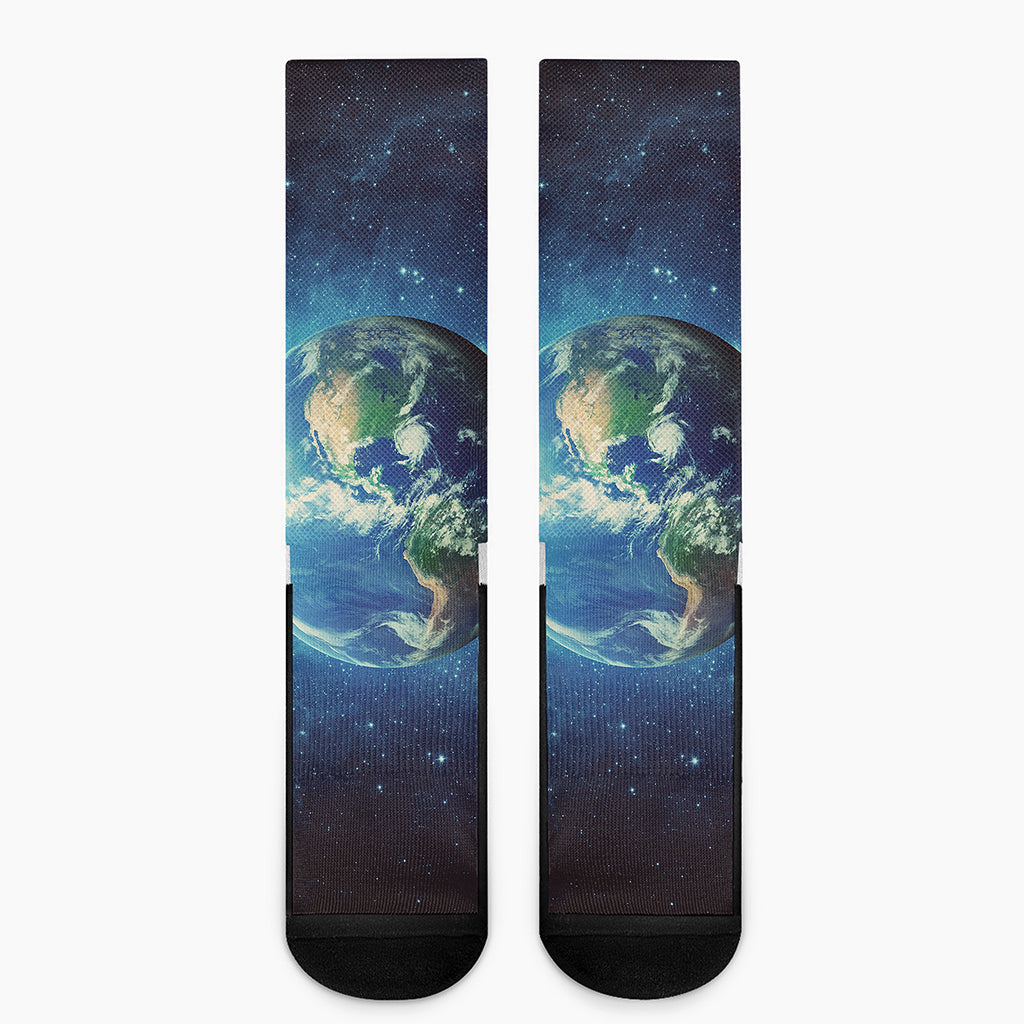 Earth And Space Print Crew Socks